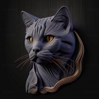 3D model Chartreux cat (STL)